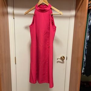 Pink cocktail dress. Amazing fabric & fit! Has been worn to a Bridal Shower.